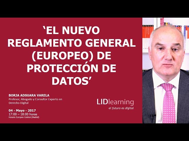 Vídeo relacionado con Reglamento general de protección de datos: Hacia un nuevo modelo europeo de protección de datos (Derecho administrativo)
