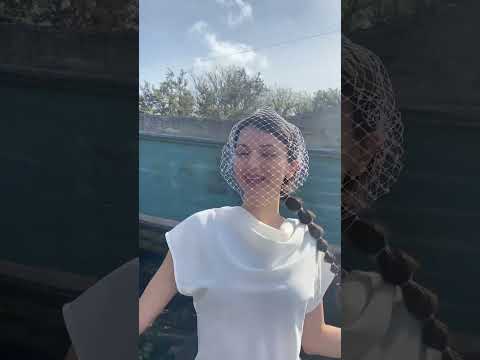 Pearl birdcage veil by Holly Young Millinery Spring Summer 2024