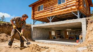Man Builds Secret Bunker Under Old Cabin | Full Transformation by @DashingAxe