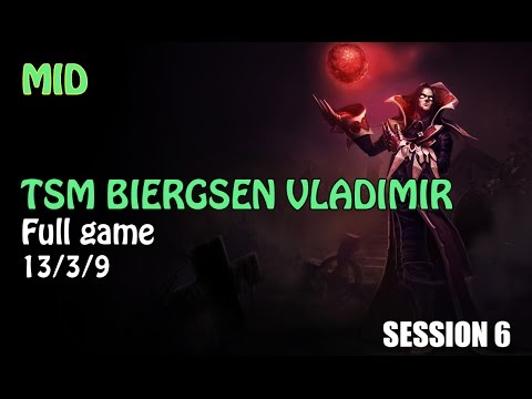 TSM Bjergsen Vladimir vs Cho'Gath Mid Lane Ranked Challenger Korea Full Game