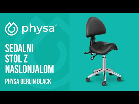 videoposnetek - Sedalni stol z naslonjalom - 550-690 mm - 150 kg - črn