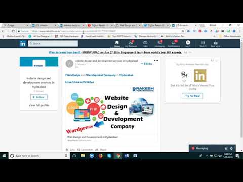 Promote your website in linkedin