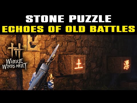 STONE PUZZLE  Echoes of Old Battles | Where Winds Meet | Stone Statue