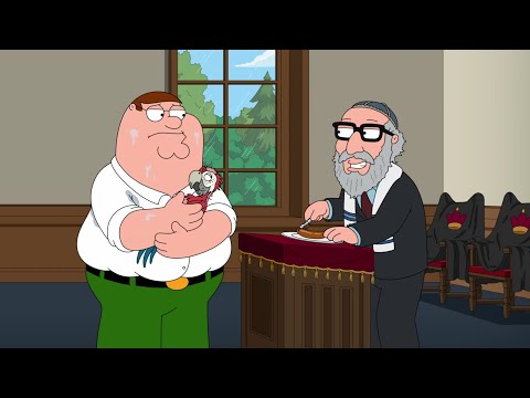 Family Guy - Practicing circumcision on a kosher hot dog