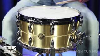 Video thumbnail for Gretsch 14x6.5 USA Custom Bell Brass Snare Drum by Memphis Drum Shop