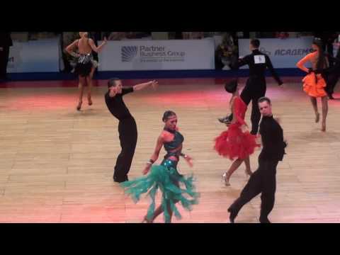 Maximilian Polosatov - Olga Khvesko DanceForum 2017 WDSF int Open Latin 1/4 Jive