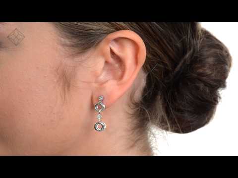 H4558 - Gorgeous 0.08ct Diamond and 9K White Gold Earrings