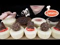 ASMR Cheesecake Oreo Devils Food Chocolate Raspberry Strawberry Swirl Ferrero Kinder