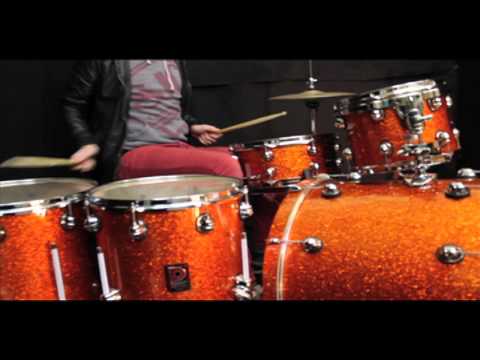 Premier Genista Birch Heavy Rock Five Piece 22/12/14/16 and 14 snare Cherry Fade Lacquer image 18