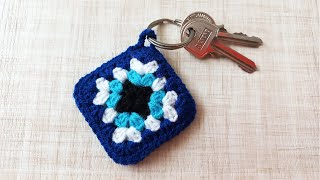 crochet keychain evil eye | How to Make a Crochet Keychain for Beginners