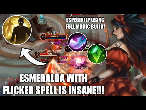 ESMERALDA WITH FLICKER SPELL IS INSANE!! | Esmeralda Gameplay | Valesmeralda | MLBB