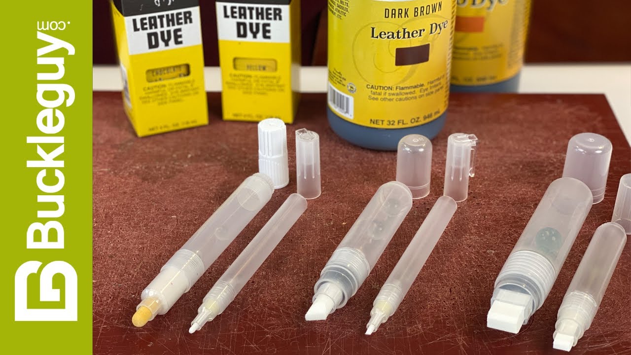 Refillable Empty Leather Dye Pens with 6 Tip Varieties