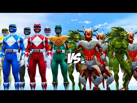 POWER RANGERS VS DEMON - Demons Invasion vs Mighty Morphin Power Rangers Video