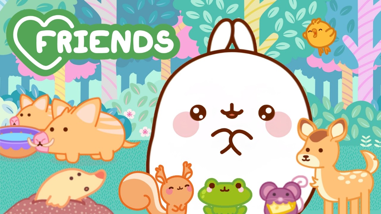 Molang Meets Adorable Forest Animals! 🐿️🌳 Cute Animal Compilation