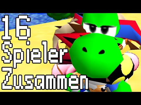 SUPER MARIO 64 ABER 16 SPIELER SPIELEN GLEICHZEITIG
