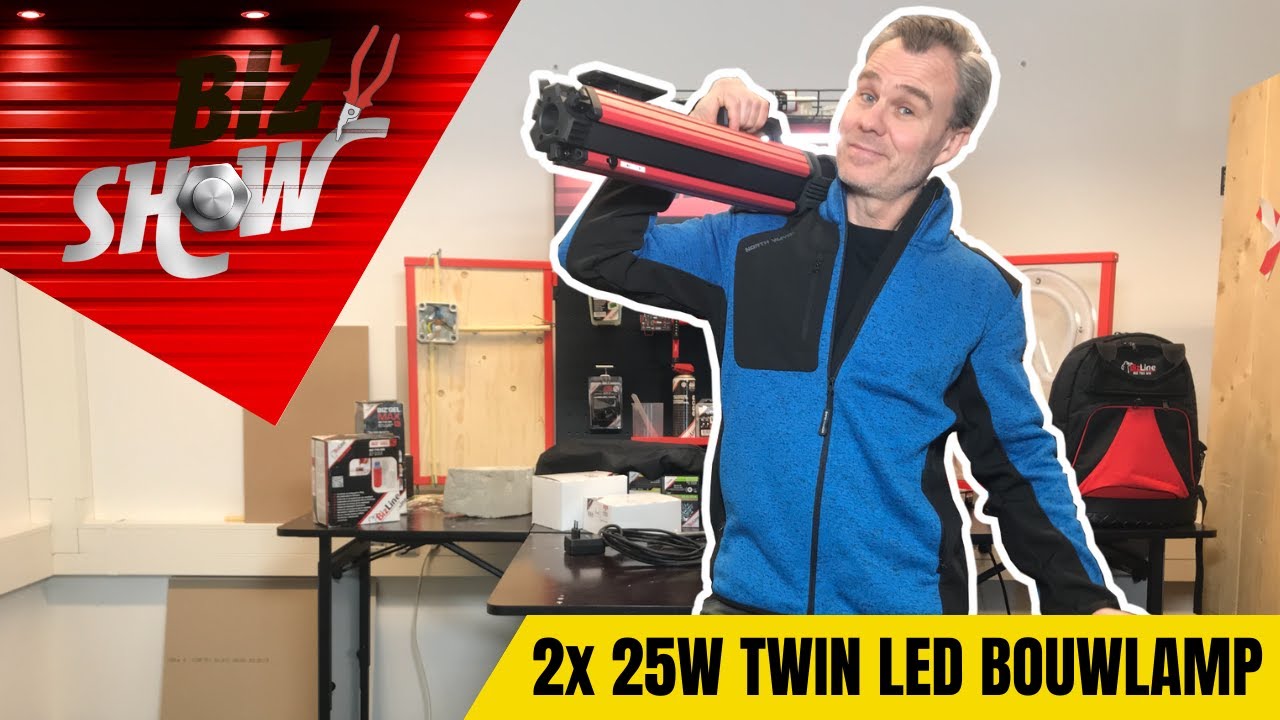 Bouwlamp led op accu met statief | Biz'Show vlog #025