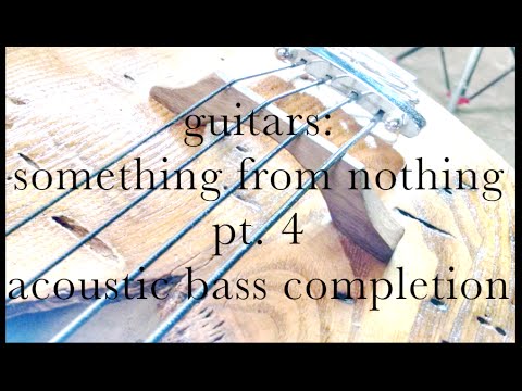 pt 4 guitars, acoustic bass guitar, reclaimed chestnut