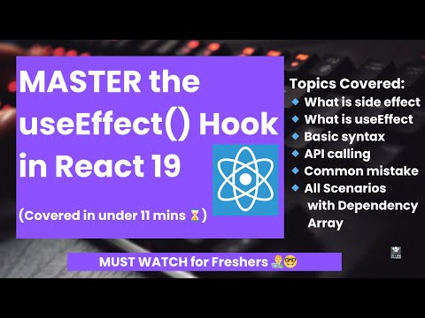 React useEffect hook Explained in under 11 mins (Must know for Freshers)😵💻 #useeffect #reactjs