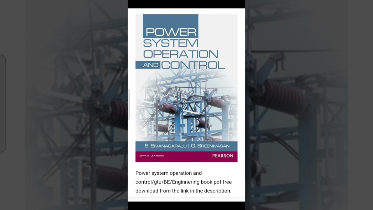Power system operation and control/gtu/BE/Enginnering book pdf 