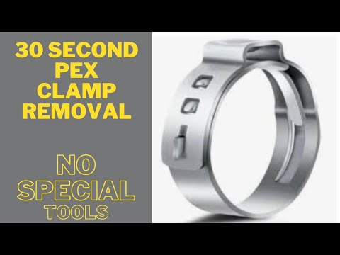 Pex Clamp removal.  Easy as pie and no special tools needed!  Finally an easy removal method.