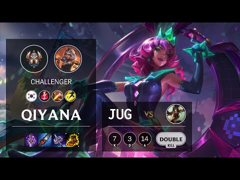 Qiyana Jungle vs Nidalee - KR Challenger Patch 10.22