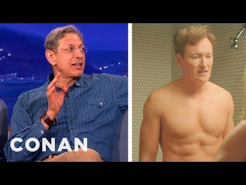 Jeff Goldblum Admires Conan's 6-Pack | CONAN on TBS