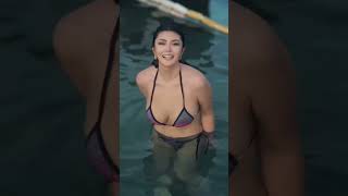 Bikini ? girl Swinging pool | hot girl | big boobs shoot ? #shorts #youtubeshorts #viral