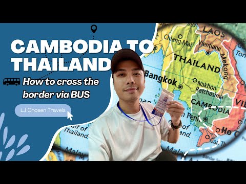 Como cruzar a fronteira de (Siem Reap) CAMBOJA para (Bangkok) TAILÂNDIA via ÔNIBUS | Imperdível!
