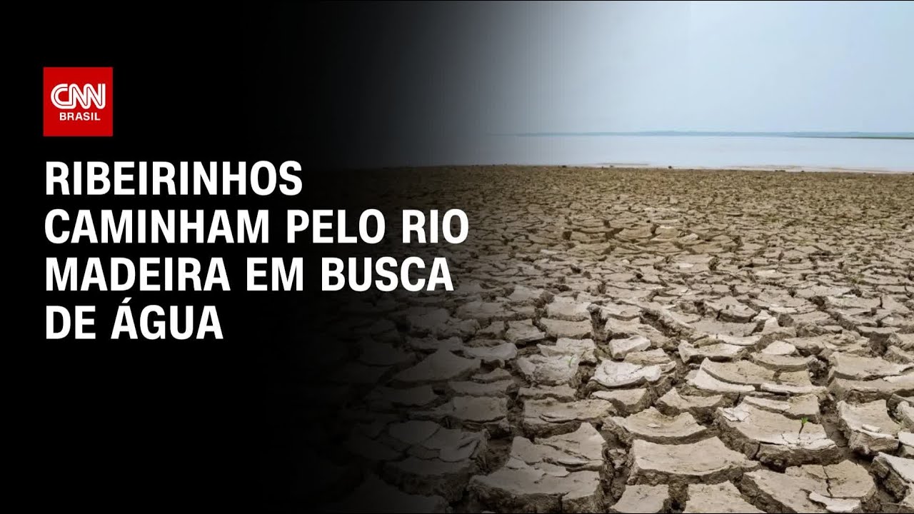 Ribeirinhos caminham pelo Rio Madeira em busca de água | BASTIDORES CNN