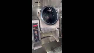 How to use Lestov commercial gas automatic wok cooking machine