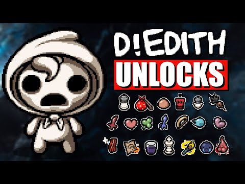 New D!Edith ITEM UNLOCKS - The Binding of Isaac Mod Showcase