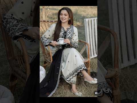 "Black & White... but make it Ethnic🖤🤍🖤 | Trending Suit Look 2025"✨ #kurta set #Hania Amir #ytshorts