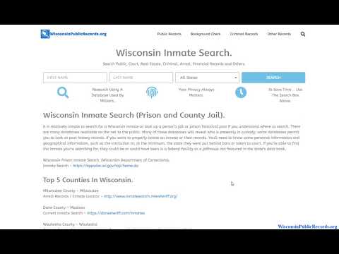Prison Search Wisconsin