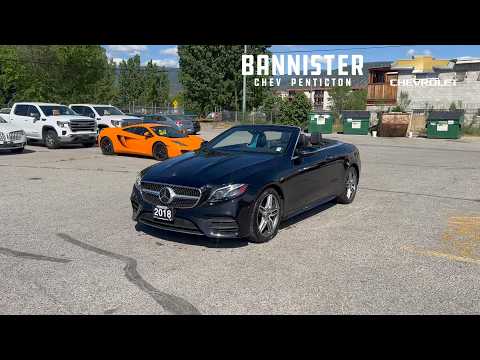 2018 Mercedes-Benz E-Class E 400 4MATIC Cabriolet in Black for sale at Bannister Chevrolet Penticton in Penticton, BC