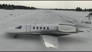 landing on Snowy Runway 33 at Churchill, Manitoba, Canada - CYYQ