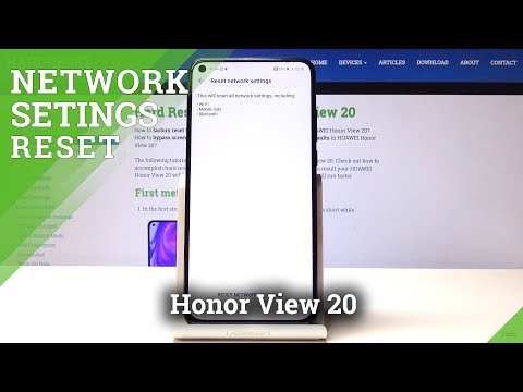 How to Reset Network Settings in Honor View 20 - Restore Default Network Configuration