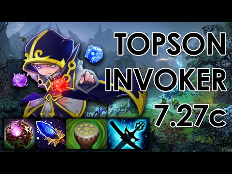 COMBO WOMBO! TOPSON -  INVOKER Midlane VS W33 (visage) | 7.27C gameplay