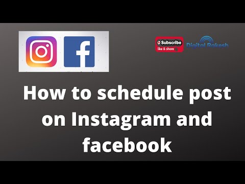 How to schedule post on Instagram and Facebook