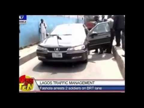 Lagos Traffic Mgt.:Fashola arrests 2 soldiers on BRT lane