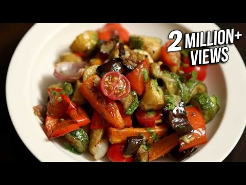 Roasted Vegetable Salad Recipe | Quick & Easy Baked Veg Salad | Ruchi's Kitchen