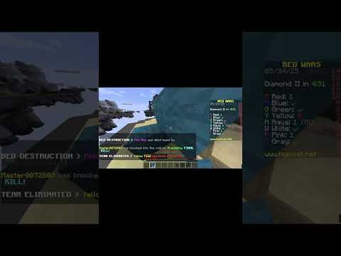 Amazing hypixel Bed Destruction!!! Compilation 🗡️ 🛏️ 🤣 #bedwars #minecraft #viralshort