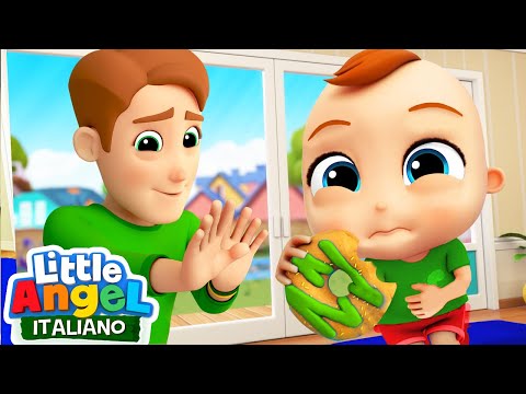 Mi Fa Male il Pancino 🤒🍩 Cartoni Animati con Gianni Piccino - Little Angel Italiano