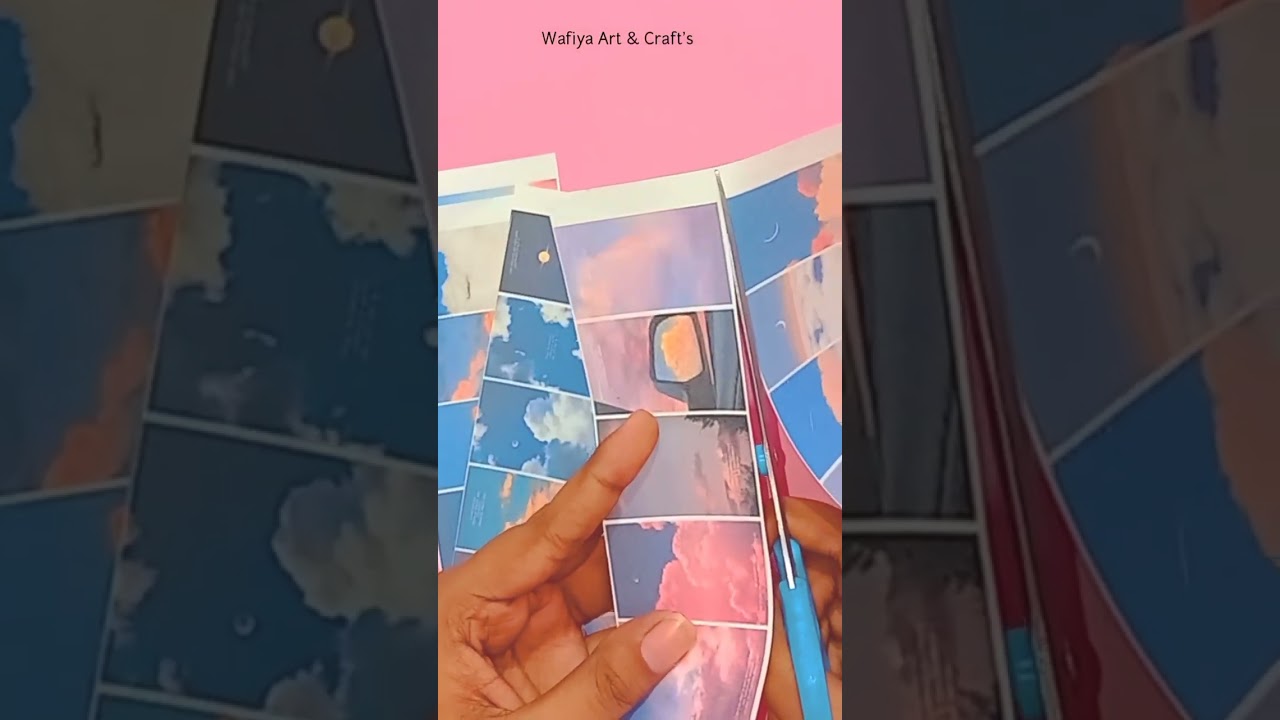 I got the journal scenery sticker printed 🌃🌆🌉#shorts #satisfying #diy #journal