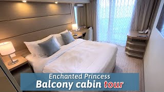 Tour of Standard Balcony cabin on Enchanted Princess (S307 Cat BC)