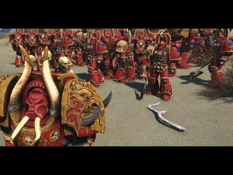KHORNE BERZERKERS SLAUGHTER MILITIA AND CIVILIANS (Very Savage Battle!)