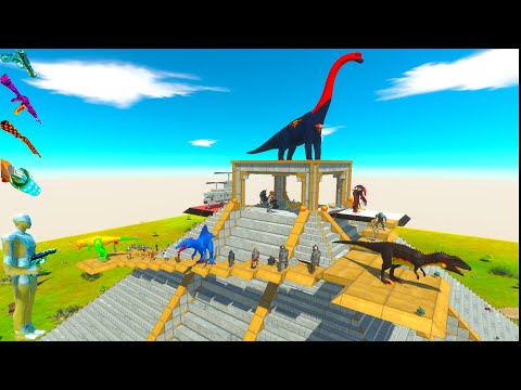 FPS PERSPECTIVE vs SUPERMAN BRACHIOSAURUS PYRAMID RESCUE MISSION - ARBS