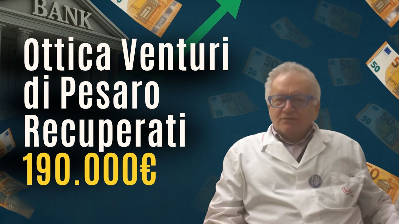 Ottica Venturi di Pesaro, recuperati 190.000 euro