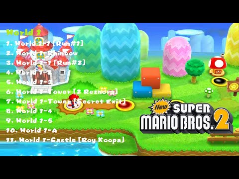 New Super Mario Bros 2 (3DS|HD Texture Pack) (100%) (1/9) / World 1 [5:3/4K@60]