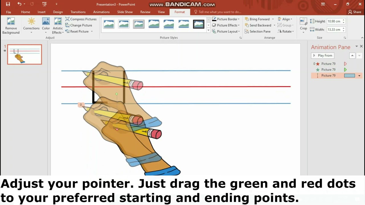 How to animate letter writing using PowerPoint