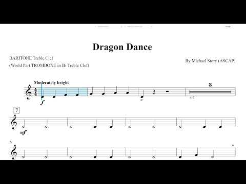 Dragon Dance (Michael Story) Baritone T.C.  Play Along